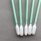 TX740B Cleanroom Q Tips , Cotton Cleaning Swabs Green Stick For PCB Cleaning