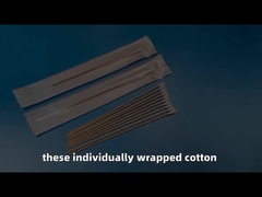 CA-006 Biologisch afbreekbare lange houten stok Cleanroom Q Tips Industrial Cotton Bud Cleaning Swab Stick