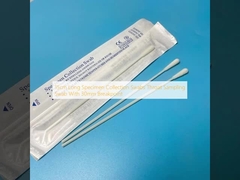 15 cm lange proefproeven verzamelingsswabs keelmonsterneming swab met 30 mm breekpunt
