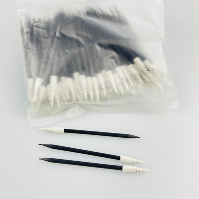Spiraalvormige Pointy-de Zwabberszwarte van het Schuimuiteinde voor Printer Electronic Cleaning