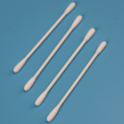 4.5mm Grote Ronde Hoofdcleanroom Katoenen Zwabber Biologisch afbreekbare Qtips