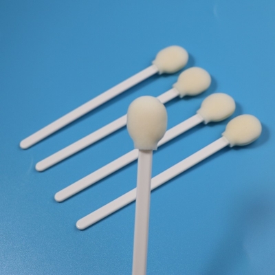 5“ Pluksel - vrije Grote Ronde Schuim Getipte Cleanroom Zwabber met Plastic Handvat