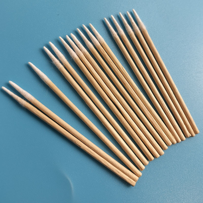 3“ Pluksel - vrij Katoen Bud Wooden Stick 1mm Micro Gerichte Katoenen Zwabber voor Fabriek het Schoonmaken