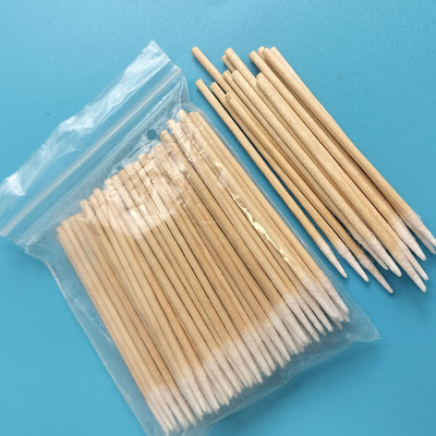 3“ Pluksel - vrij Katoen Bud Wooden Stick 1mm Micro Gerichte Katoenen Zwabber voor Fabriek het Schoonmaken