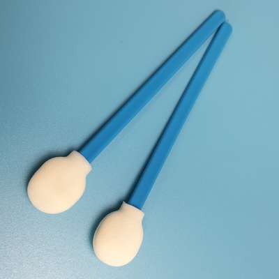 Lintvrije industriële reinigingsswab Blauwe stok Ronde spons swabs voor de schoonkamer