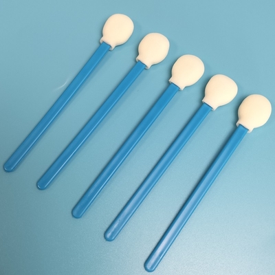 Lintvrije industriële reinigingsswab Blauwe stok Ronde spons swabs voor de schoonkamer