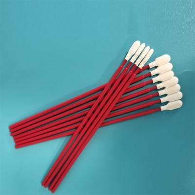 TX761 Niet-abrasief rood PP-stick Paddle Head Polyester-swabs PCB-reinigingsswabs voor cleanroom