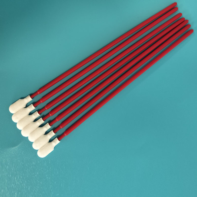 TX761 Niet-abrasief rood PP-stick Paddle Head Polyester-swabs PCB-reinigingsswabs voor cleanroom