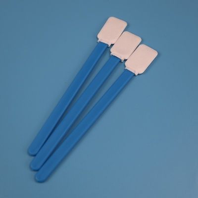 714 Lintvrij groen handvat Vlak rechthoekig Microfiber Swab leverancier voor het reinigen van lenzen