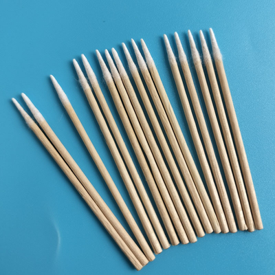 Eenmalige houten stok micro puntige Qtips katoenswab voor tatoeage