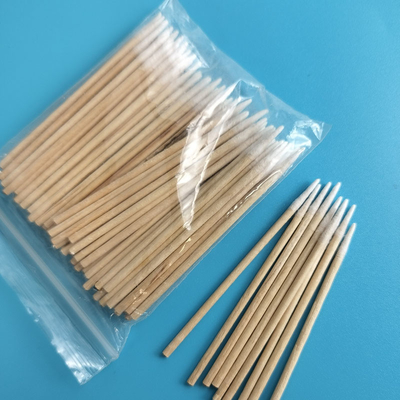 Eenmalige houten stok micro puntige Qtips katoenswab voor tatoeage