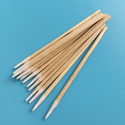 Eenmalige houten stok micro puntige Qtips katoenswab voor tatoeage