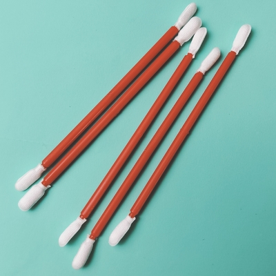 Stofvrij Rood PP-Stick Dubbele End Microfiber Cleanroom Swab voor fabrieksreiniging