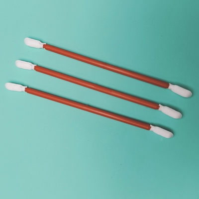 Stofvrij Rood PP-Stick Dubbele End Microfiber Cleanroom Swab voor fabrieksreiniging