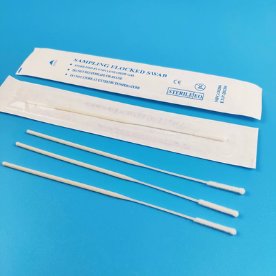 Steriele EO-gasmonstername-swab voor medisch/farmaceutisch onderzoek   CE-gecertificeerde nylon gevlokte punt, 150 mm lang met breekpunt