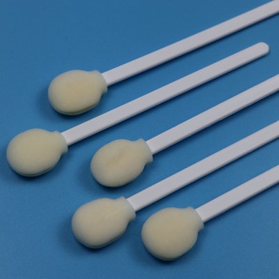 Eenmalige witte PP-stick ronde sponsstick medische lollipop schuim swab applicator