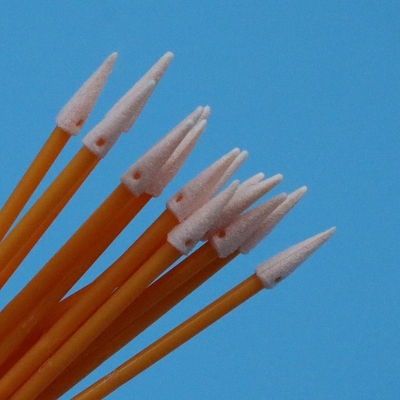 TX750 Double Ended Mini Sponge Swab Compressed Small Cleanroom Detail Foam Swab met Orange Stick