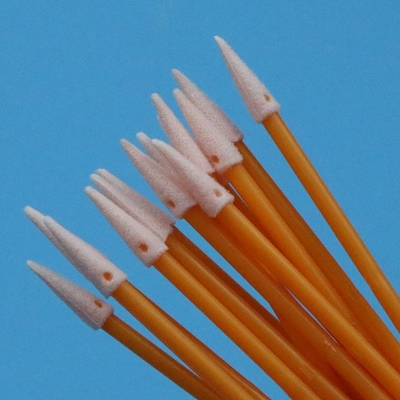 TX750 Double Ended Mini Sponge Swab Compressed Small Cleanroom Detail Foam Swab met Orange Stick