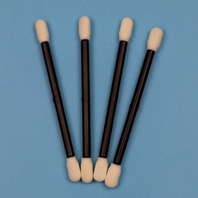 Lintvrij, dubbel geëindigd, gecomprimeerd, klein schoonruimte-swab, auto-schoonmaak-swab met zwart handvat