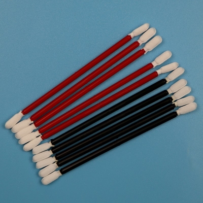 Lintvrij Zwart Handvat Dubbel Eind Cleanroom Swab Auto Reiniging Polyester Swab Stick