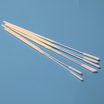 Afzonderlijk ingepakt gevlochten nylon neusswab steriele monsterverzameling swab met buis