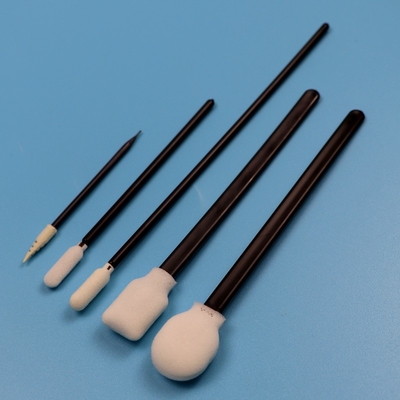 Draagbare Lint Free Sponge Detail Swab Precision Cleaning Care Care Foam Swab met zwart handvat