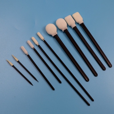 Draagbare Lint Free Sponge Detail Swab Precision Cleaning Care Care Foam Swab met zwart handvat