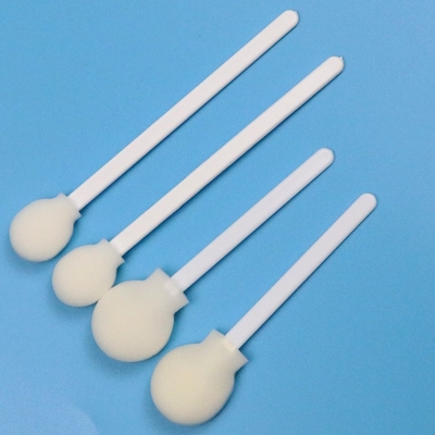 108 mm wegwerpwitte PP-stick 30 mm grote ronde kop sponsstick medische cirkelvormige schuimswab applicator