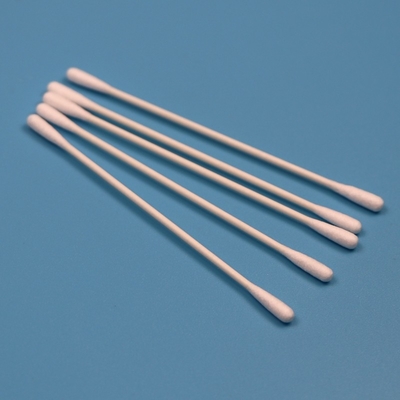 Eco-vriendelijke papierstok 3,2 mm Kleine ronde Qtips Cleanroom Cotton Bud Swab met dubbele koppen