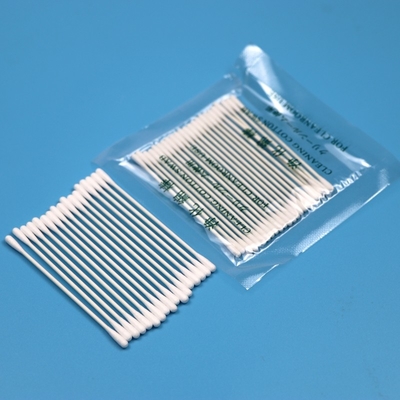 Eco-vriendelijke papierstok 3,2 mm Kleine ronde Qtips Cleanroom Cotton Bud Swab met dubbele koppen