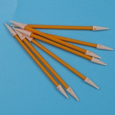 Lintvrije oranje stok dubbelpuntige puntige spons met een gedetailleerde swab Cleanroom Foam Swab