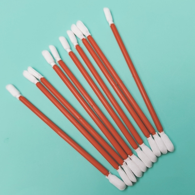 Lintvrij Dubbel Twisted Head Cleanroom Microfiber Detail Swab Auto Reiniging Polyester Swab