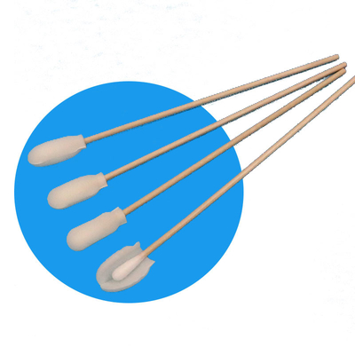 TX720 Biologisch afbreekbare houten stok Sponge Stick Medisch schuimbedekking Katoen zwab applicator