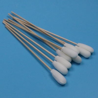 TX720 Biologisch afbreekbare houten stok Sponge Stick Medisch schuimbedekking Katoen zwab applicator