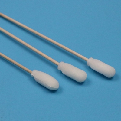 TX720 Biologisch afbreekbare houten stok Sponge Stick Medisch schuimbedekking Katoen zwab applicator