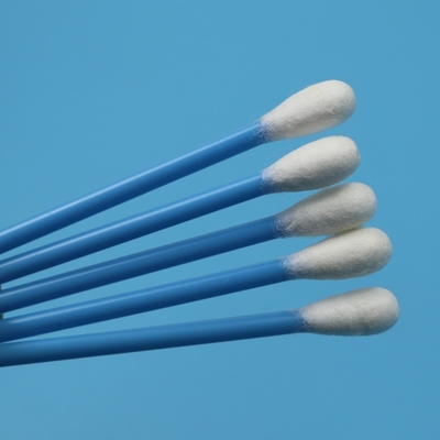 10 cm Blauw PP Stick Groot Ronde Hoofd Cotton Bud Medisch Cotton Swab Applicator Voor Proefverzameling