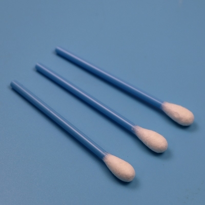 10 cm Blauw PP Stick Groot Ronde Hoofd Cotton Bud Medisch Cotton Swab Applicator Voor Proefverzameling