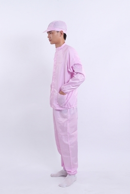 Anti-static stand collar uniform set perfect voor elektronica en farmaceutische professionals in gecontroleerde werkplekken