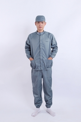 Anti-static stand collar uniform set perfect voor elektronica en farmaceutische professionals in gecontroleerde werkplekken