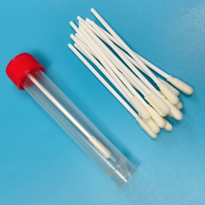 8cm PP-staafje steriele schuimtip-wattenstaafje met buis Milieu-oppervlakbemonsteringswattenstaafje voor laboratorium