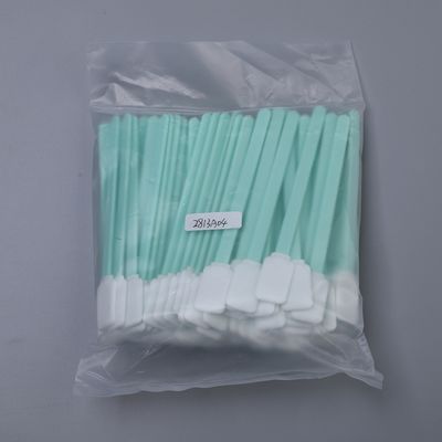 Dual Layer Polyester Wattenstaafje Platte Rechthoekige Kop 15mm Pluisvrije Elektronica Wattenstaafje 125mm 100 stuks