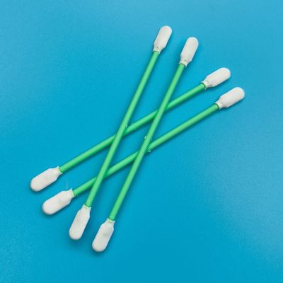 Lintvrije padelkop ESD Cleanroom Swab Optische reiniging Polyester Swab met dubbele koppen