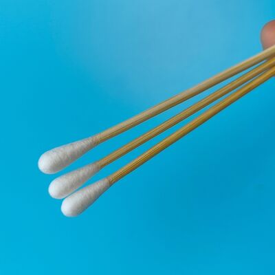 8cm Biodegradable Bamboo Stick Round Cotton Bud Sterile Qtips Healthcare Cotton Swab Applicator