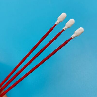 761 Lintvrij Rood Handvat Microfiber Swab Autoreiniging Detail Swab Cleanroom Polyester Swab voor halfgeleiderreiniging
