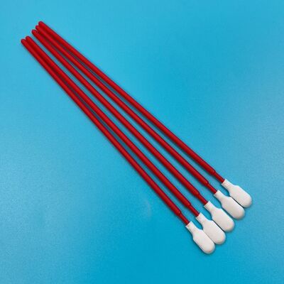761 Lintvrij Rood Handvat Microfiber Swab Autoreiniging Detail Swab Cleanroom Polyester Swab voor halfgeleiderreiniging