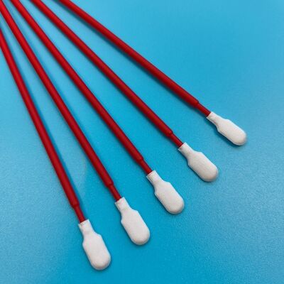 761 Lintvrij Rood Handvat Microfiber Swab Autoreiniging Detail Swab Cleanroom Polyester Swab voor halfgeleiderreiniging