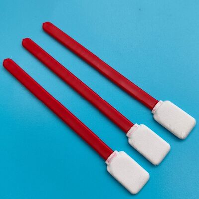 714 Lintvrij Rood Handvat Auto Reiniging Detail Swab Microfiber Swab Cleanroom Polyester Swab voor het reinigen van het oppervlak