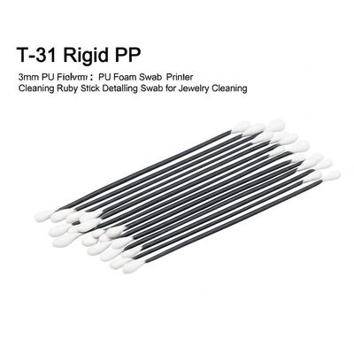 T-31 Rigid PP Stick 3mm PU Foam Swab Printer Reiniging Ruby Stick Detail Swab voor Juwelen Reiniging