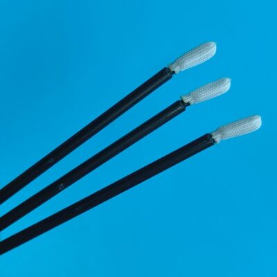 768 Lintvrij Dubbel Eind Twisted Head Polyester Swab Black Handle Cleanroom Detail Swab voor nauwkeurig reinigen