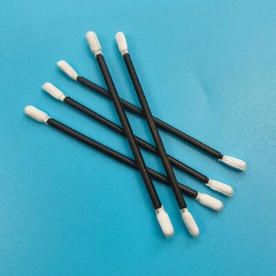 768 Lintvrij Dubbel Eind Twisted Head Polyester Swab Black Handle Cleanroom Detail Swab voor nauwkeurig reinigen